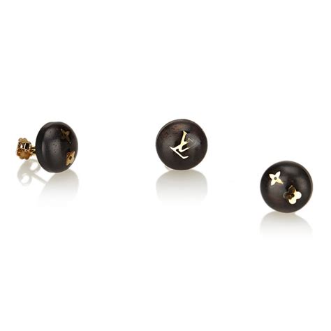 lv wood earrings